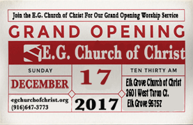 Grand Opening Worship Service on December 17, 2017